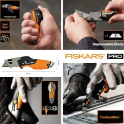 Fiskars - Pro Carbonmax Folding Utility Knife - Universalkniv