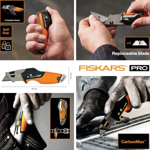 Fiskars - Pro Carbonmax Folding Utility Knife - Universalkniv