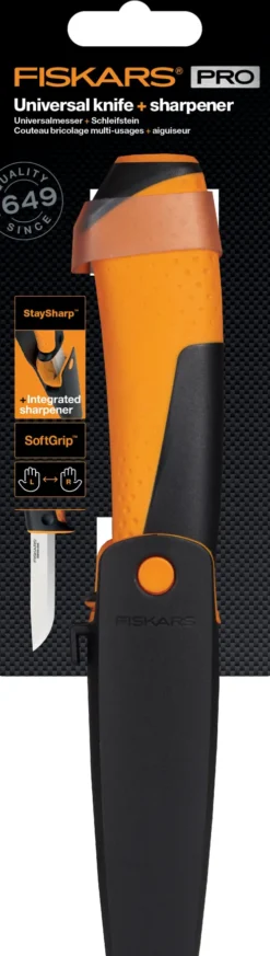 Fiskars - Pro Staysharp Universalkniv Med Knivsliber - Softgrip