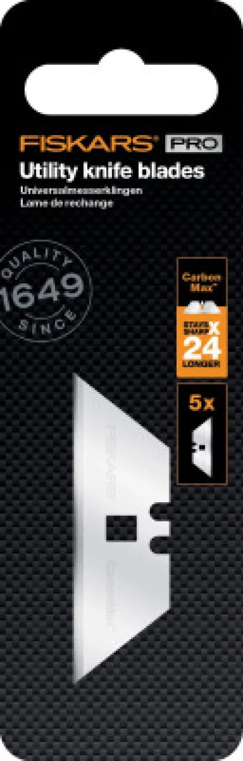 Fiskars - Pro Utility Knife Blades - Carbonmax - 5 Stk