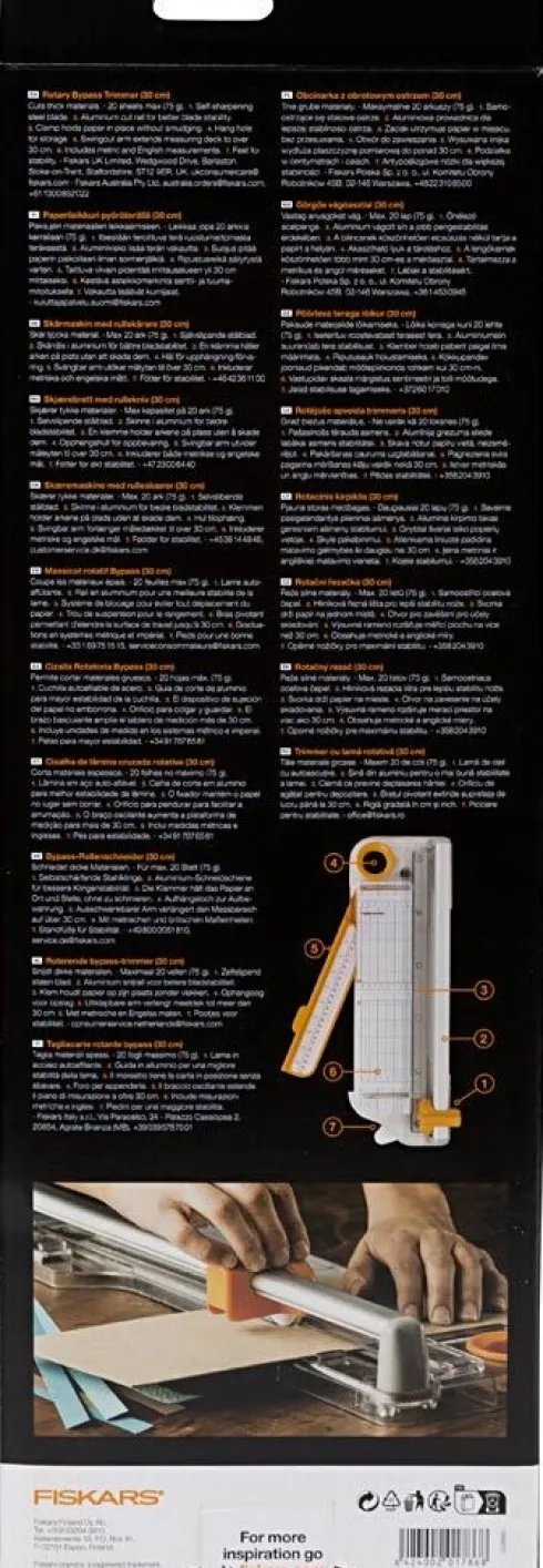 Fiskars - Rotary Paper Trimmer - Rulleskæremaskine - L 30 CM - 9908
