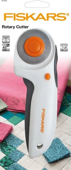 Fiskars - Rullekniv Til Stof Og Papir - Rotary Cutter - Ø 45 MM - 9793