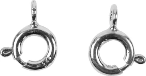 Fjederlås - Ø 6 MM - Sterling Sølv - 10 Stk