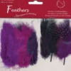 Fjer - 8-10 CM - 18 Stk. - Lilla