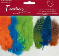Fjer - 8-10 CM - 18 Stk. - Neon