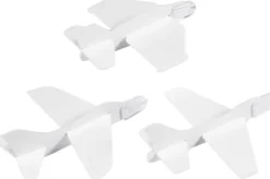 Flyvemaskiner - L 11,5-12,5 CM - B 11-12 CM - Hvid - 3 Stk