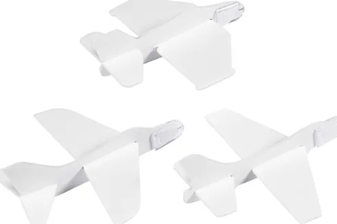 Flyvemaskiner - L 11,5-12,5 CM - B 11-12 CM - Hvid - 3 Stk