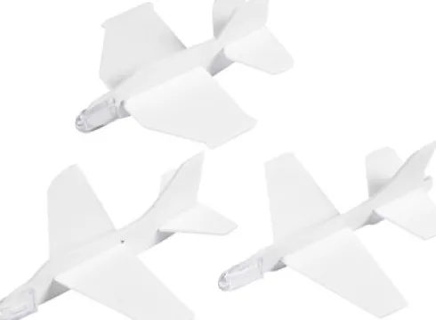 Flyvemaskiner - L 11,5-12,5 CM - B 11-12 CM - Hvid - 3 Stk