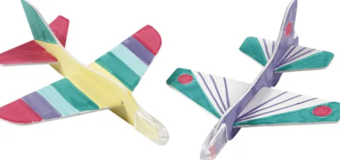 Flyvemaskiner - L 11,5-12,5 CM - B 11-12 CM - Hvid - 3 Stk