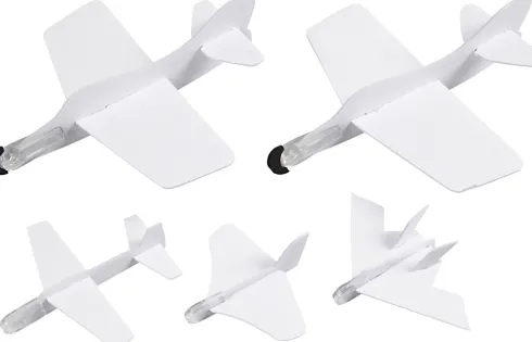 Flyvemaskiner - L 11,5-19 CM - B 11-17,5 CM - Hvid - 50 Stk