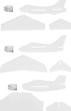 Flyvemaskiner - L 11,5-19 CM - B 11-17,5 CM - Hvid - 50 Stk