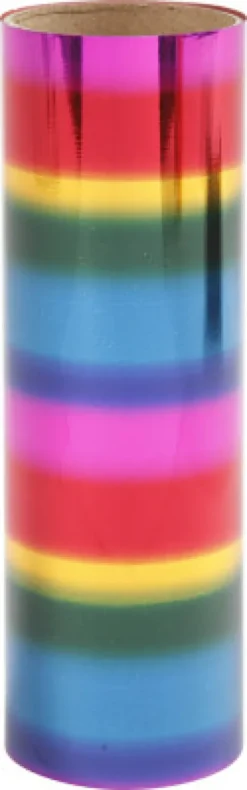 Folie Uden Klæb - B 15,5 CM - Tykkelse 0,02 MM - Regnbuefarver - 50 CM