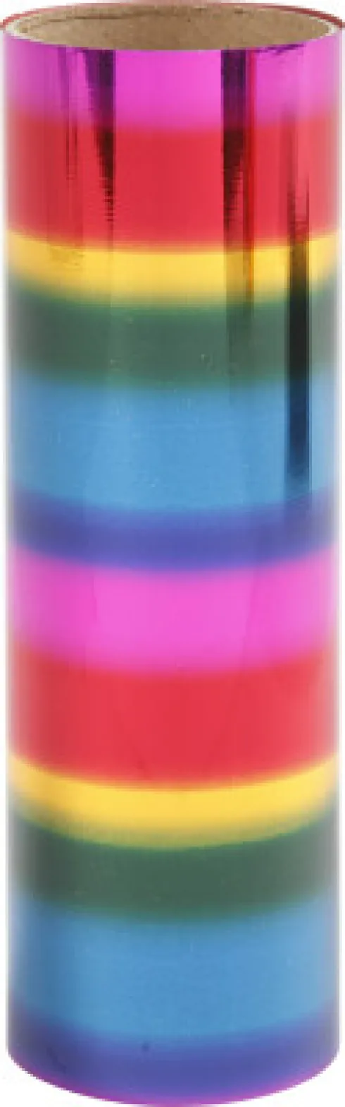 Folie Uden Klæb - B 15,5 CM - Tykkelse 0,02 MM - Regnbuefarver - 50 CM