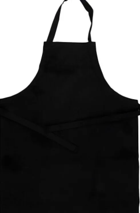 Forklæde - L 70 CM - B 55 CM - Str. 7-12 - 210 G - Sort - 1 Stk