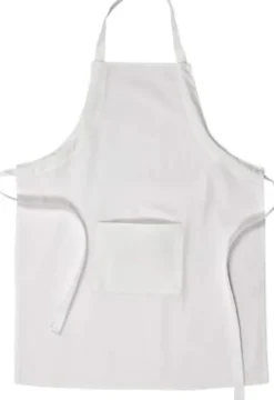 Forklæde Til Voksne - Str. M-Xl CM - L 84 CM - B 65 CM - Hvid