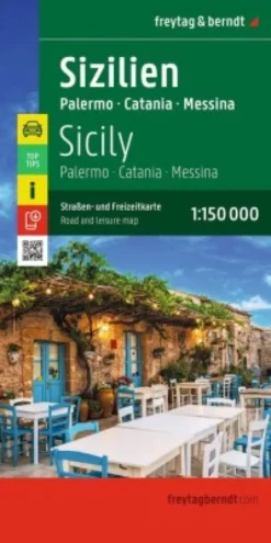 Freytag & Berndt - Sicily - Palermo, Catania, Messina, Road + Leisure Map