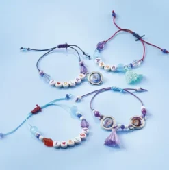 Frost - Disney - DIY Armbånd Med Bogstaver - Kit Til Børn