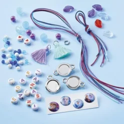Frost - Disney - DIY Armbånd Med Bogstaver - Kit Til Børn