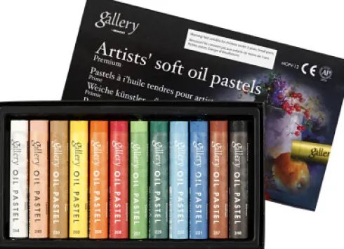 Gallery - Artists Soft Oil Pastels - Oliekridt - Flere Farver - 12 Stk