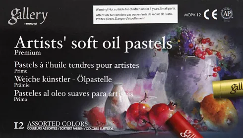 Gallery - Artists Soft Oil Pastels - Oliekridt - Flere Farver - 12 Stk