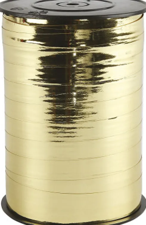Gavebånd - Metal Guld - B 10 MM - Blank - 250 M