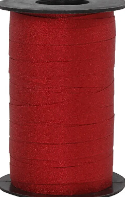Gavebånd - Rød - B 10 MM - Glitter - 100 M
