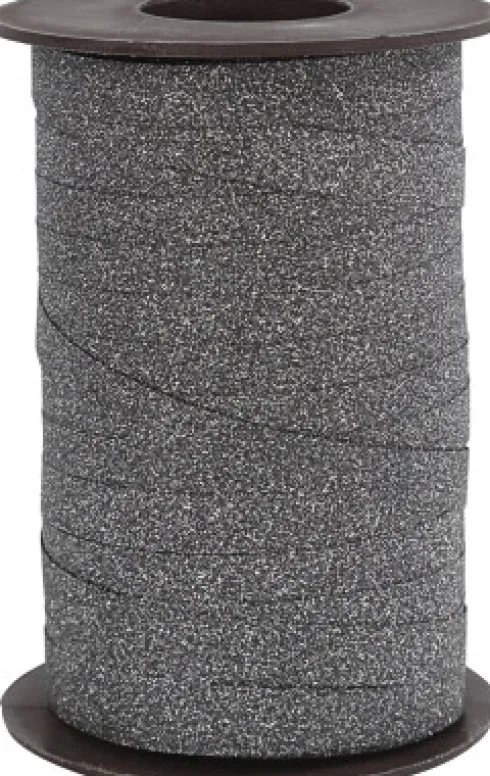 Gavebånd - Sort - B 10 MM - Glitter - 100 M