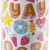 Gavepapir - Slik - Frugt Og Donuts - Lys Turkis - B 50 CM - 80 G - 100 M