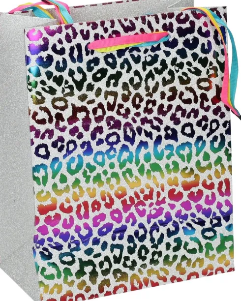 Gavepose Glitter Foil 18 X 10 X 23 CM - 1 Stk - Assorteret