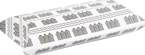Gaveæske - Badehus - Str. 18X15X6 CM - 300 G - Sort - Hvid - 3 Stk