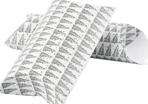 Gaveæske - Grantræ - Str. 18X15X6 CM - 300 G - Grøn - 3 Stk
