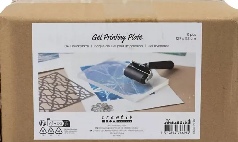 Gel Trykplade - Str. 12,7X17,8X1 CM - Mat Transparent - 10 Stk