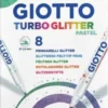 Giotto Turbo Glitter Tusser 8 Stk Pastel