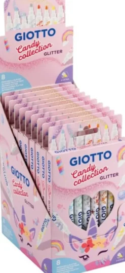 Giotto Turbo Glitter Tusser 8 Stk Pastel