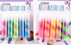 Girafgiraf Glitterlim Regnbuefrv 5 X 20 ML - Assorteret