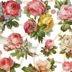 Glansbilleder - Blomster Roser - 2 Ark