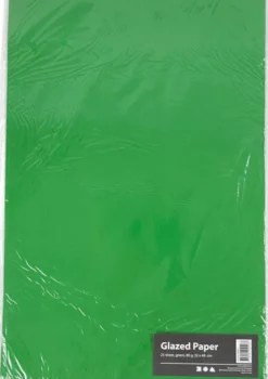 Glanspapir - 32X48 CM - 80 G - Grøn - 25 Ark