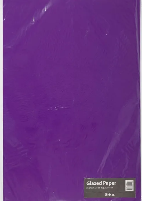 Glanspapir - 32X48 CM - 80 G - Mørk Lilla - 25 Ark
