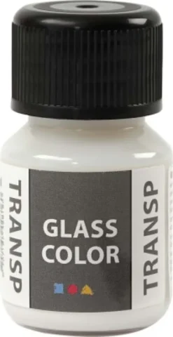 Glasmaling - Transparent - Hvid - 30 ML