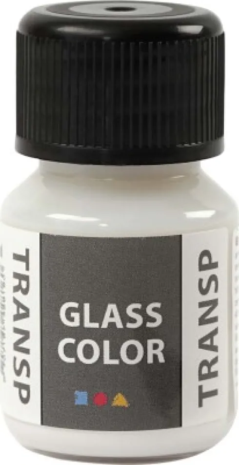 Glasmaling - Transparent - Hvid - 30 ML