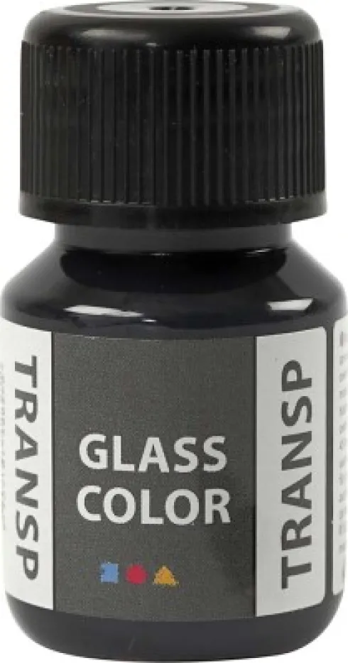 Glasmaling - Transparent - Sort - 30 ML