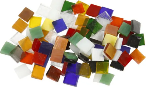 Glasmosaik - Str. 10X10 MM - Tykkelse 3 MM - 454 G