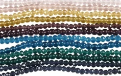 Glas- Og Facetperler - Ø 4 MM - Hulstr. 1 MM - 12X45 Stk