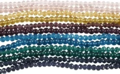 Glas- Og Facetperler - Ø 4 MM - Hulstr. 1 MM - 12X45 Stk