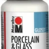 Glas Og Porcelænsmaling - Hvid - Porcelain & Glass Glossy - 15 ML