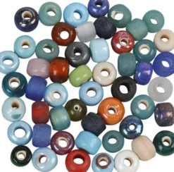 Glasperlemix - Ø 9 MM - Hulstr. 2,5-3 MM - Assorterede Farver - 500 G