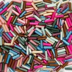 Glasperler - Aflange - Ø 1,5-2 MM - Hulstr. 1 MM - Metallic - 130 Gr