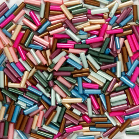 Glasperler - Aflange - Ø 1,5-2 MM - Hulstr. 1 MM - Metallic - 130 Gr