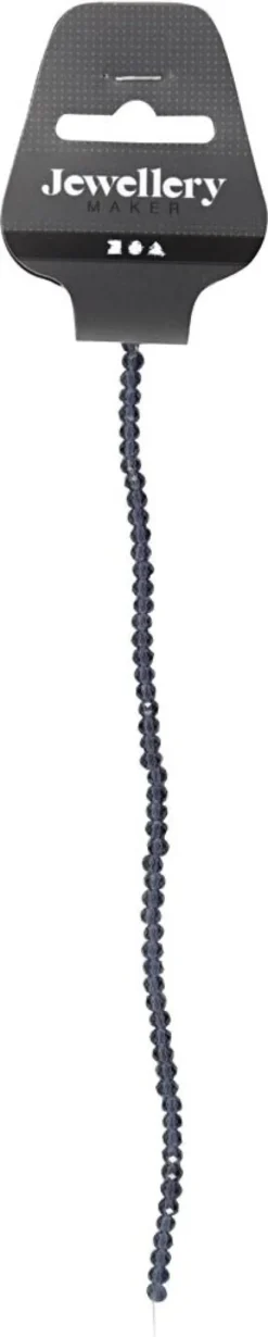 Glasperler - Ø 4 MM - Hulstr. 1 MM - Grå - 45 Stk