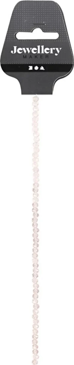 Glasperler - Ø 4 MM - Hulstr. 1 MM - Lys Rosa - 45 Stk